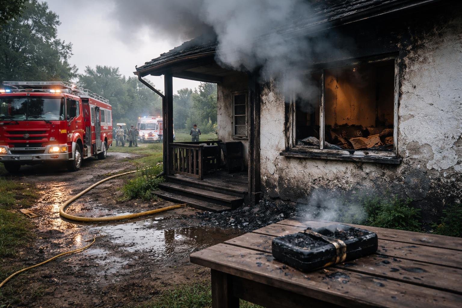 Incendiu în Cârniceni provocat de o baterie externă: două persoane rănite, inclusiv un copil